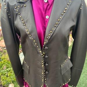 Rizal leather blazer